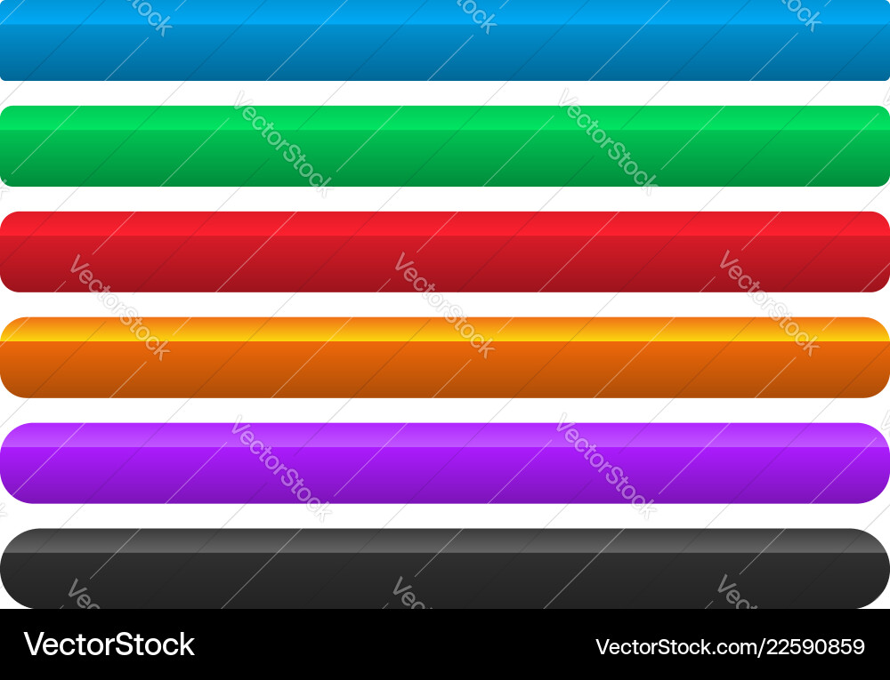6 color button banner element with different 6 color button banner element with different vector image