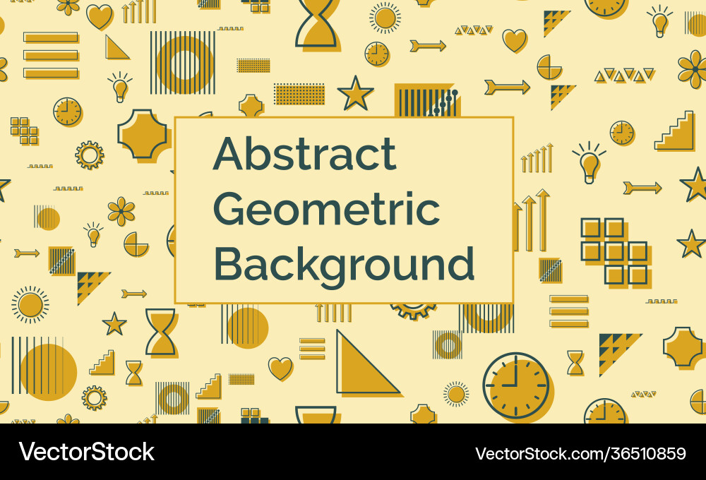 Abstract geometric background with different icons Abstract geometric background with different icons Vector Image