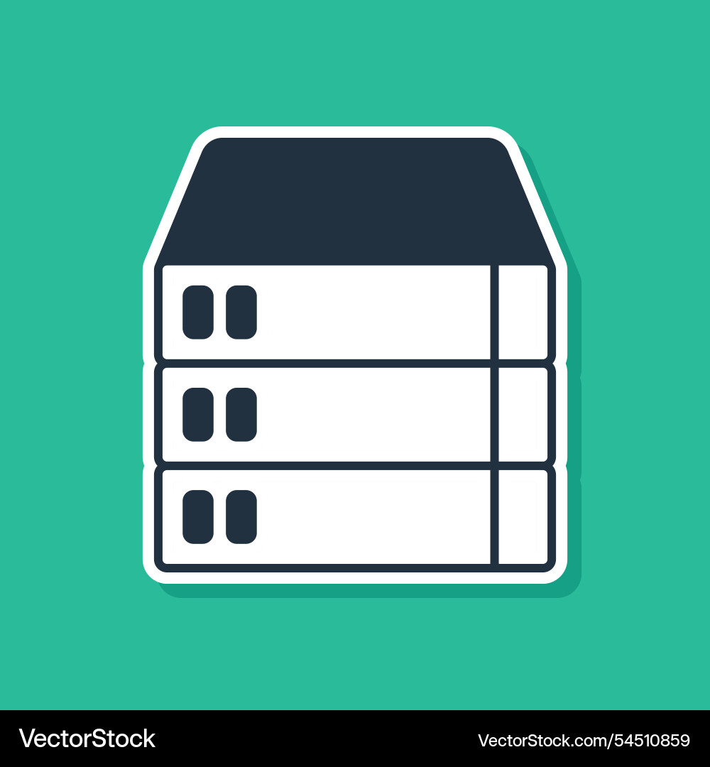 Blue server data web hosting icon isolated Blue server data web hosting icon isolated vector image