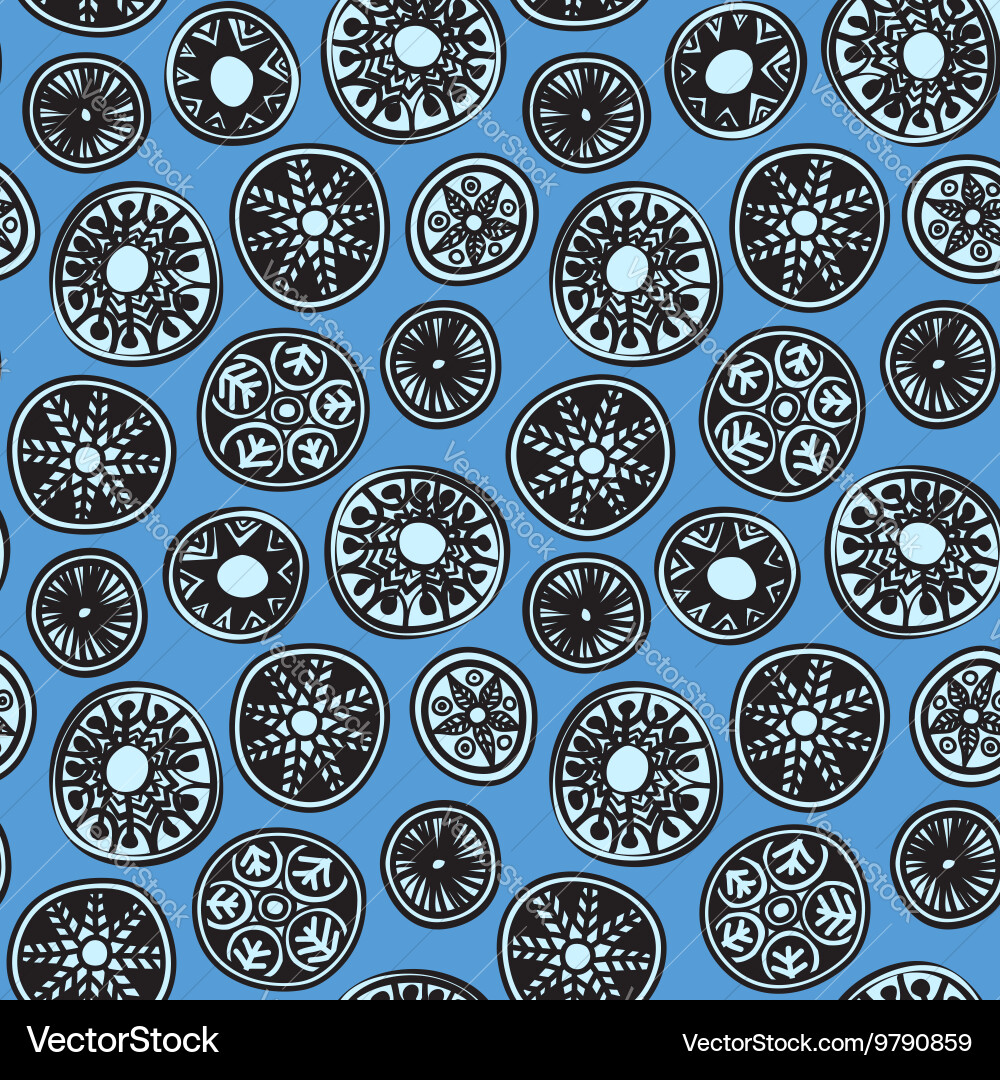 Bohemian Circles Pattern Vector Image