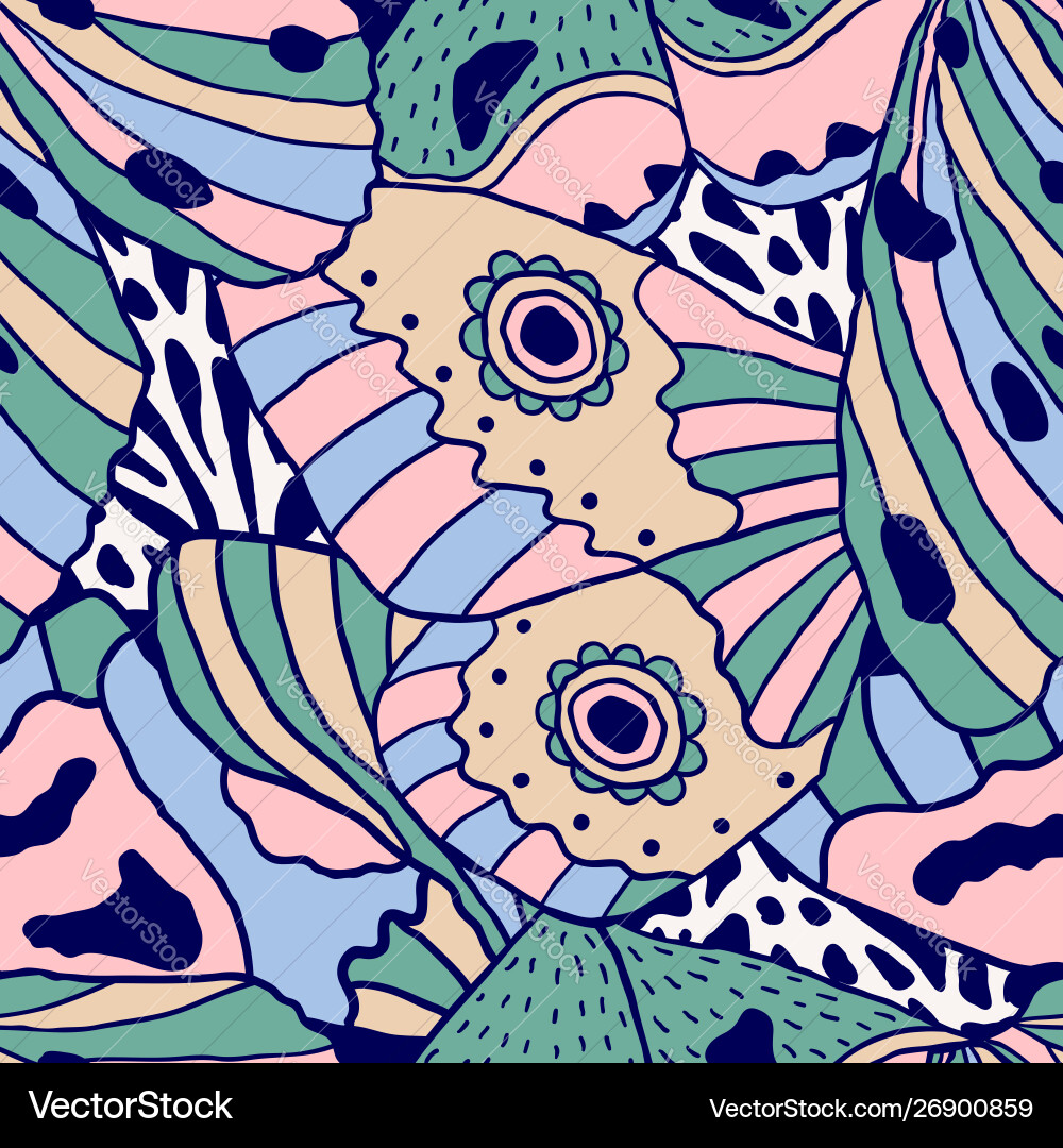 Butterfly Wing Seamless Pattern vector image