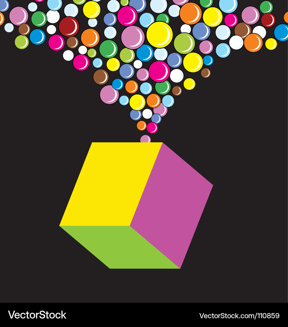 Colorful Cube Burst vector image