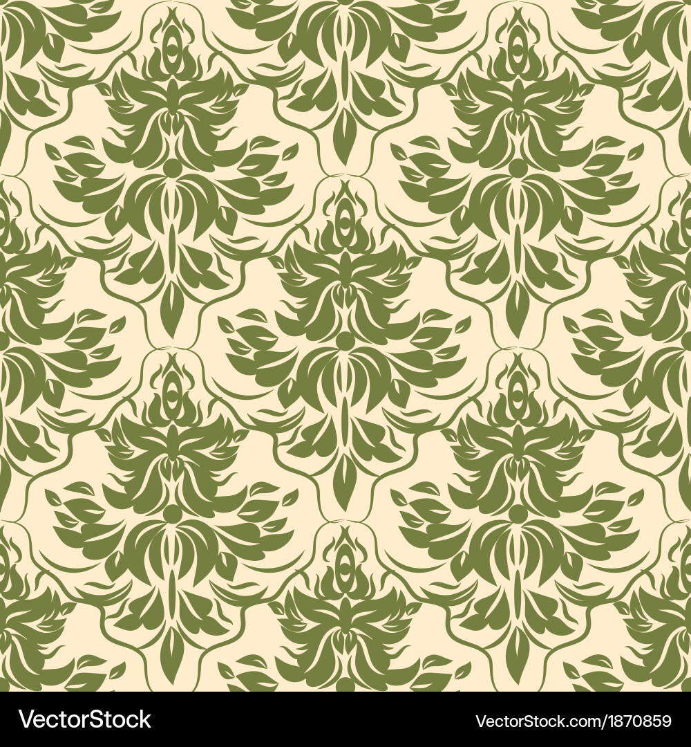 Damask pattern vector image