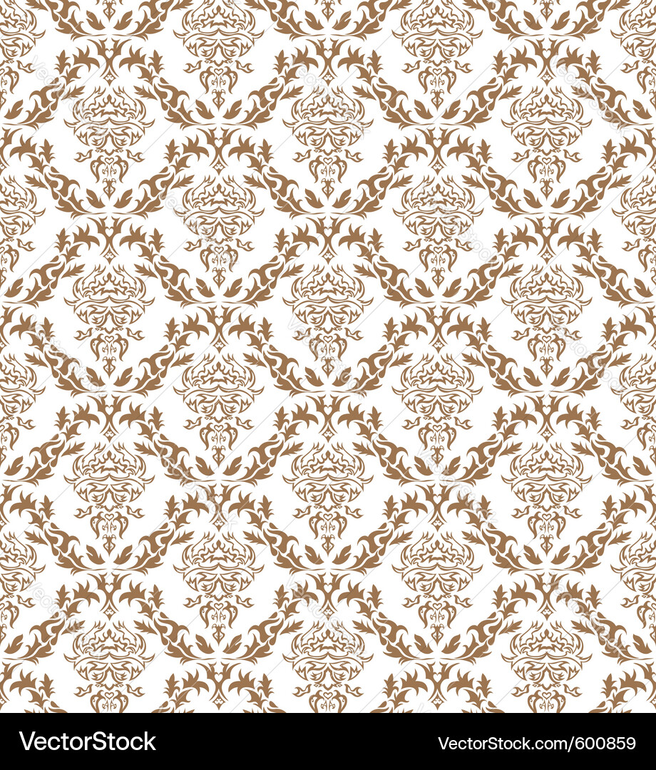 Damask seamless pattern vector image