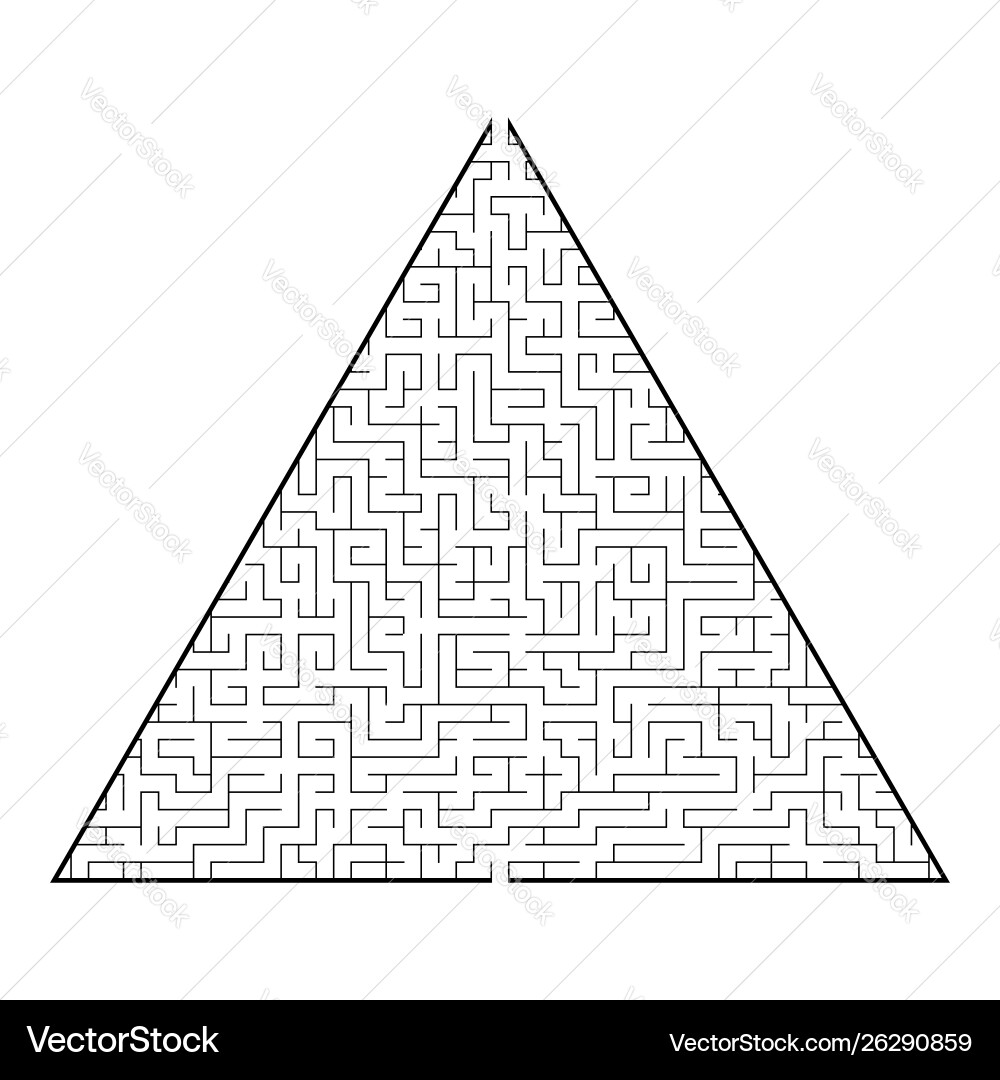Difficult triangular labyrinth game for kids vector image