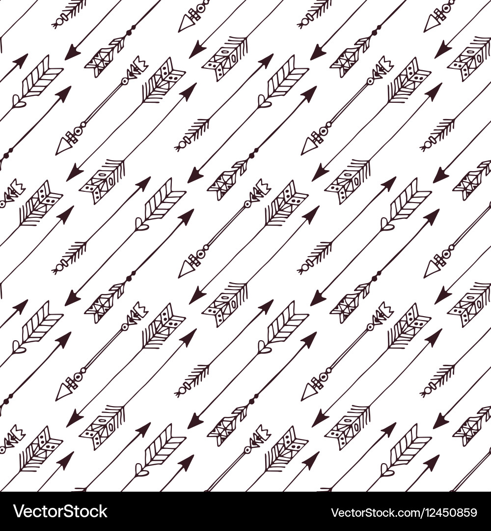 Doodle abstract lines seamless pattern vector image