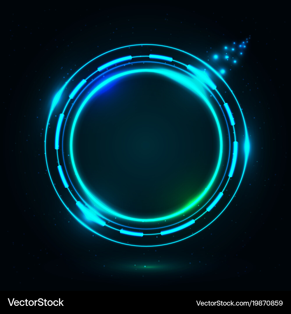 Dynamic Glowing Circle Frame vector image