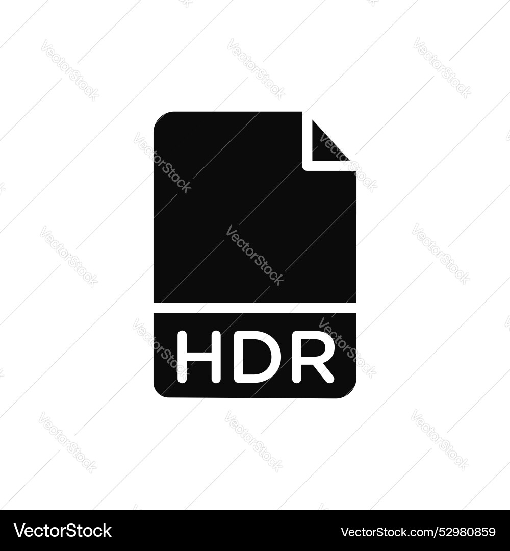 Hdr image file extension icon set document design vector image