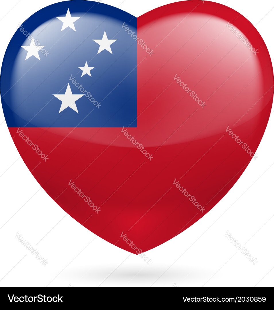 Heart icon of samoa Vector Image