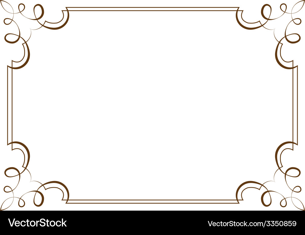 Horizontal frame element for design Vector Image