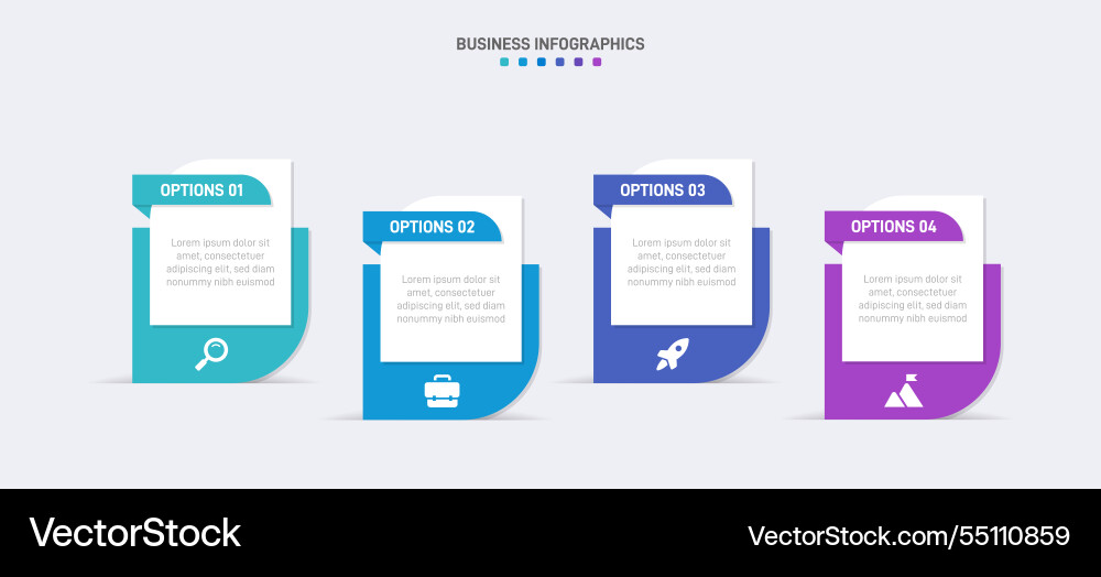 Horizontal progress bar featuring 4 arrow-shaped Horizontal progress bar featuring 4 arrow-shaped Vector Image