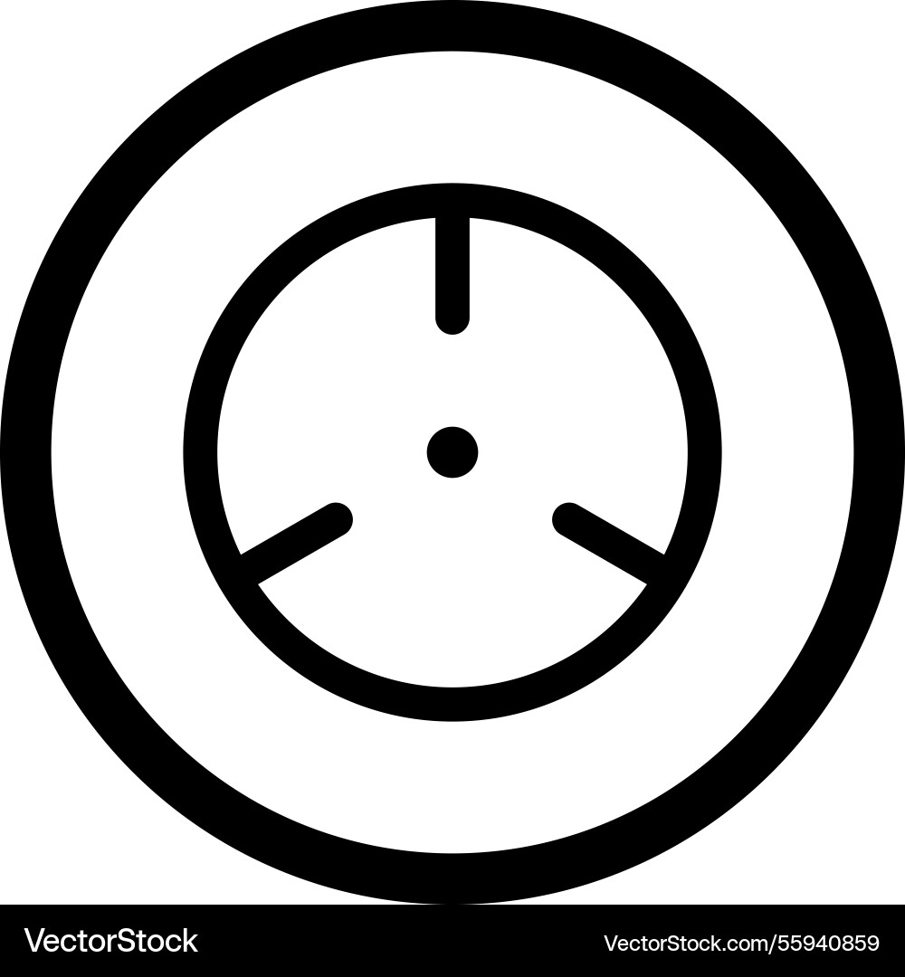 Minimalist clock face showing two o Minimalist clock face showing two o vector image