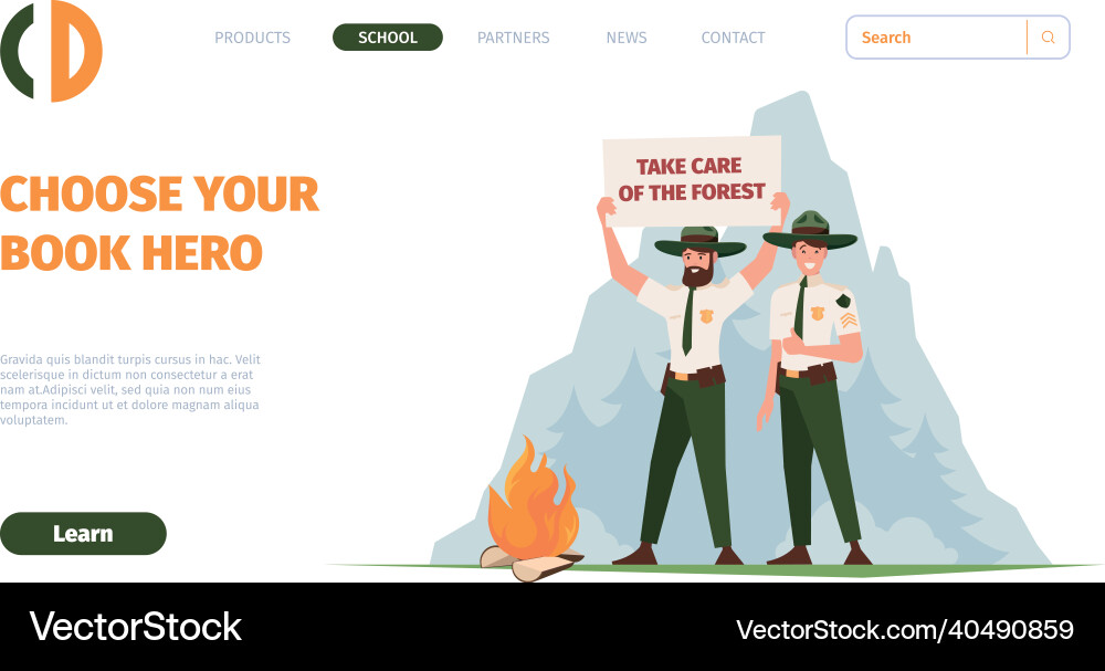 Outdoor Ranger landen Nationalpark Schutz Outdoor Ranger landen Nationalpark Schutz vektorbild