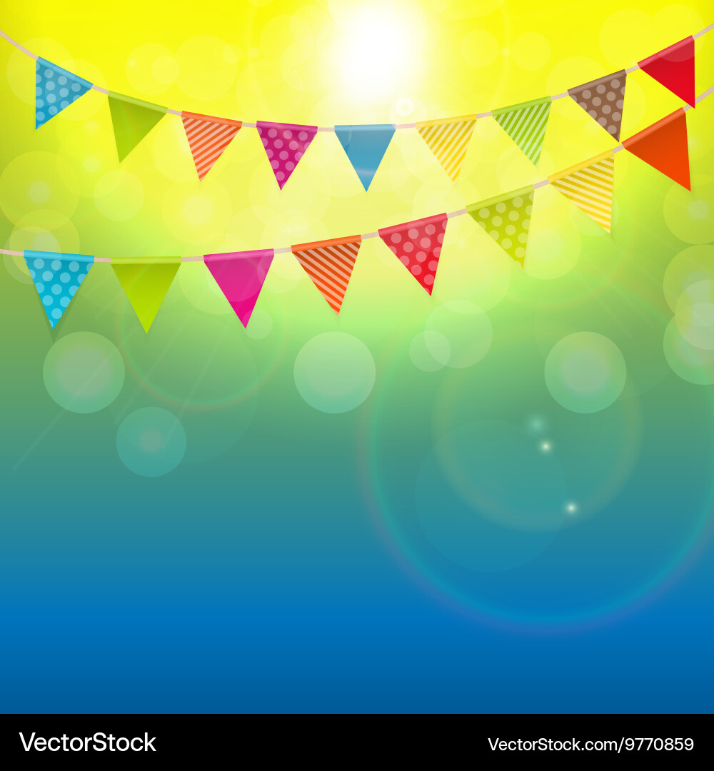 Party background with flags Vector Image