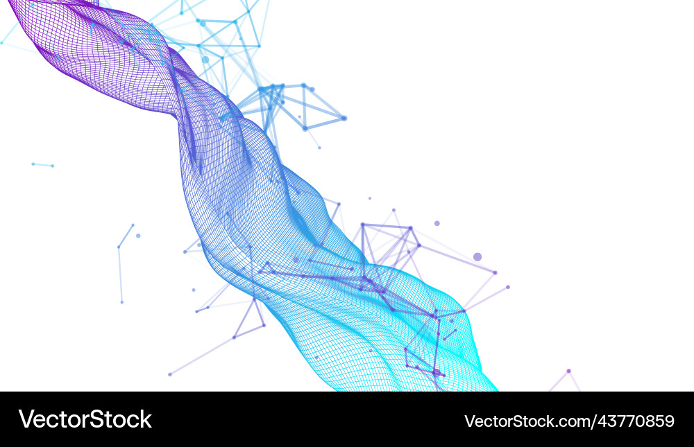 Polygonal science background with connecting dots Polygonal science background with connecting dots vector image