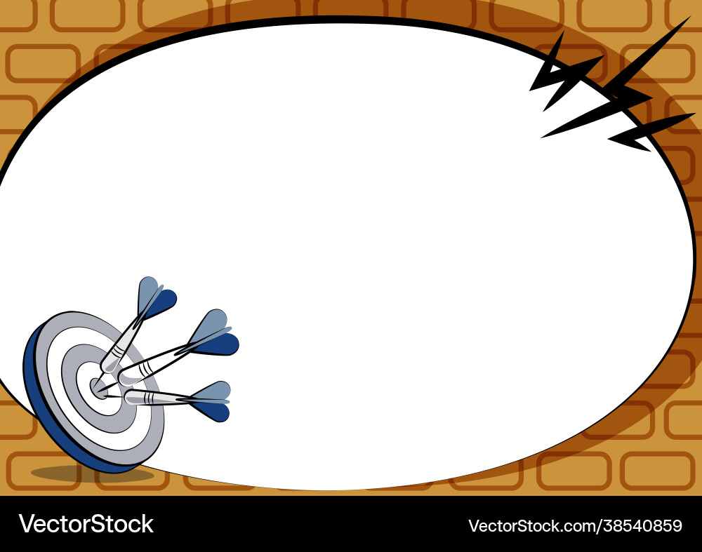 Presenting message hitting target concept Presenting message hitting target concept vector image