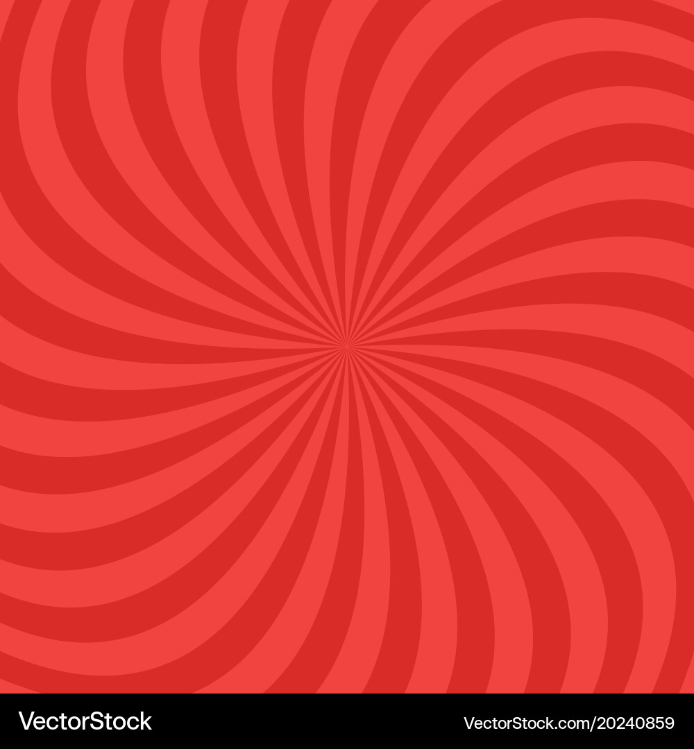 Red abstract spiral ray pattern background vector image