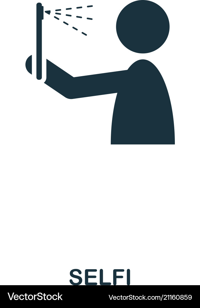 Selfi icon mobile app printing web site Vector Image