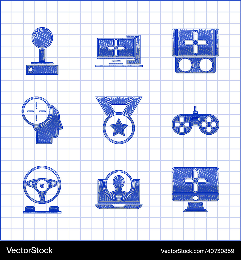 Set medal create account screen computer monitor Set medal create account screen computer monitor Vector Image