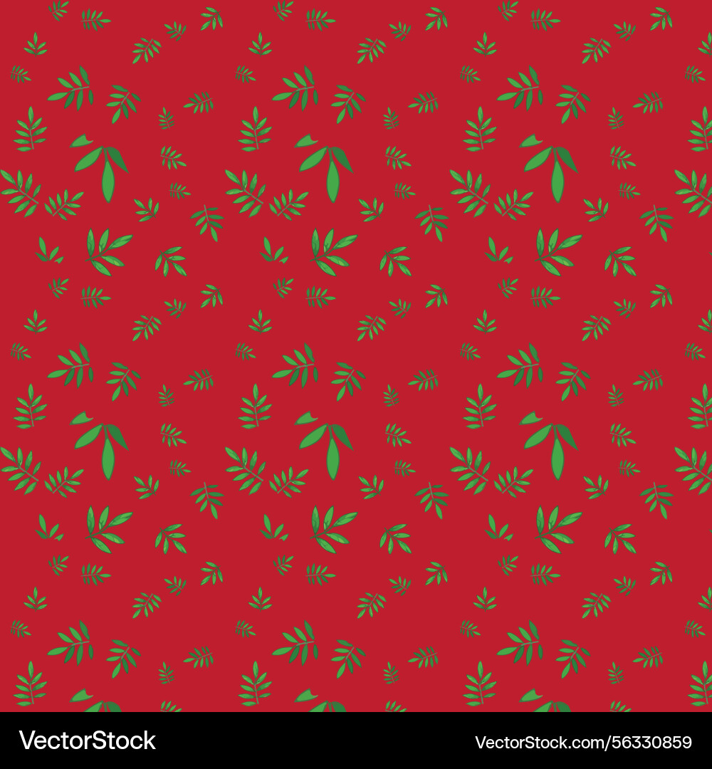 Spring leaf seamless background pattern design red Vector Image