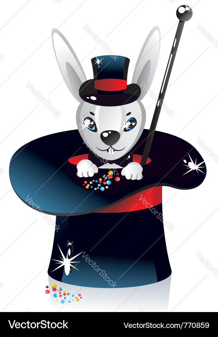 White rabbit Vector Image