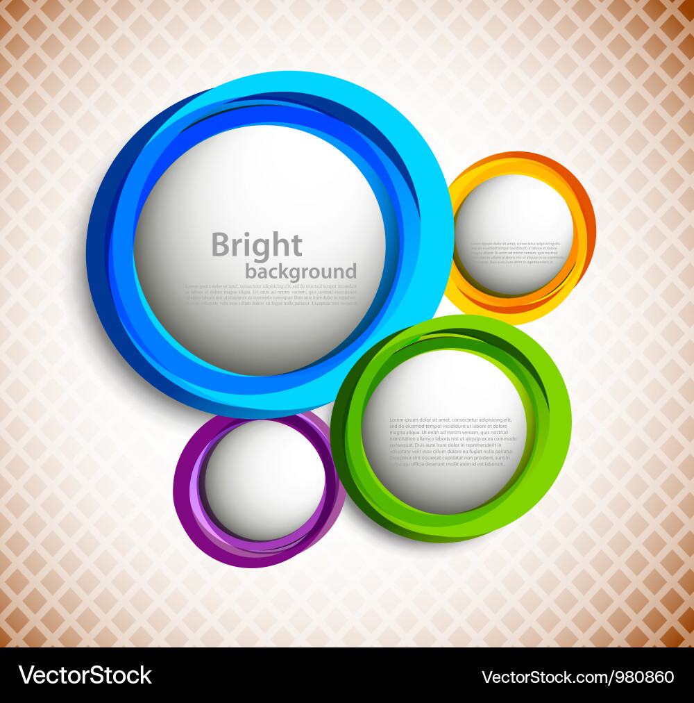 Background with colorful circles vector image