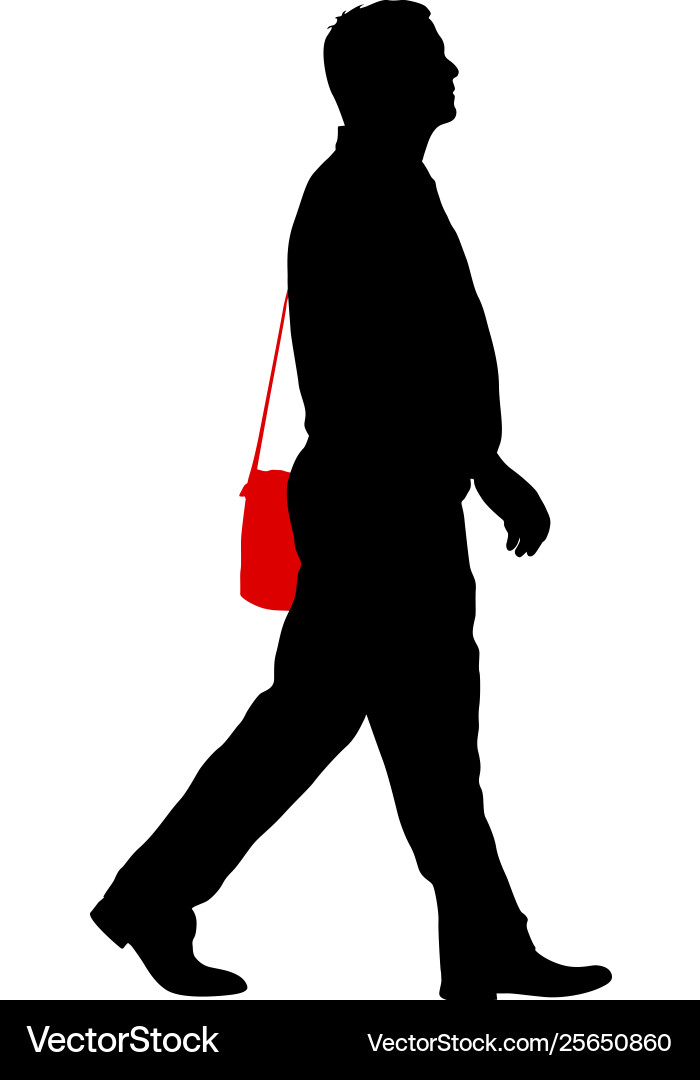 Black silhouette man standing people on white Black silhouette man standing people on white vector image