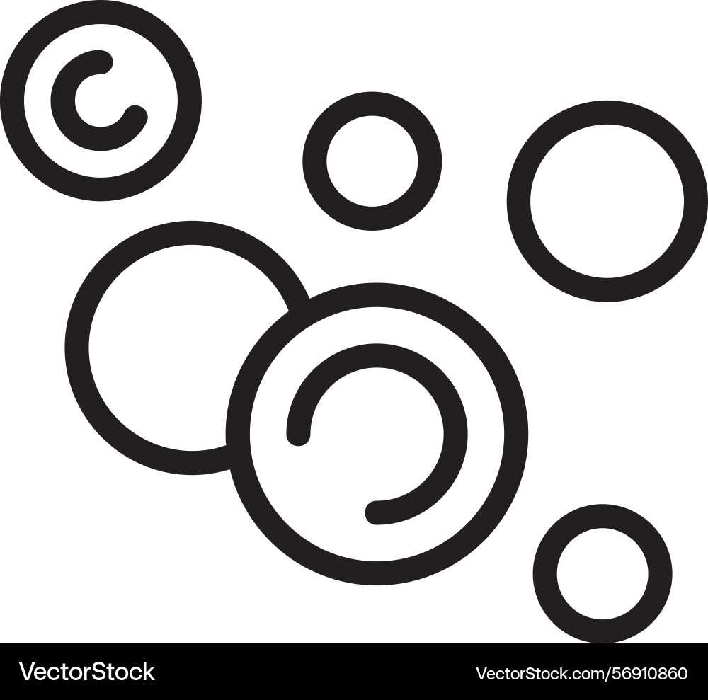 Bubbles linear style icon design Vector Image