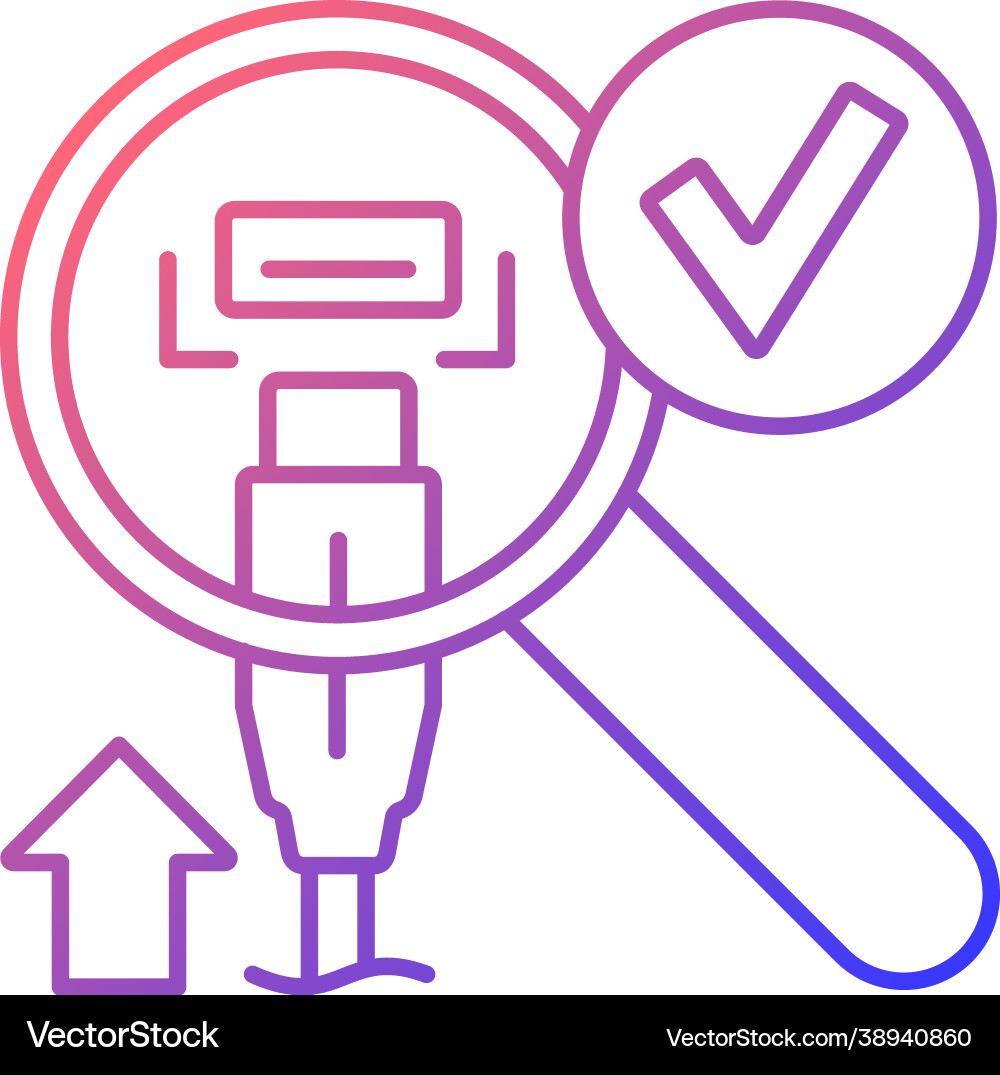 Check if connector and port match gradient linear Check if connector and port match gradient linear Vector Image