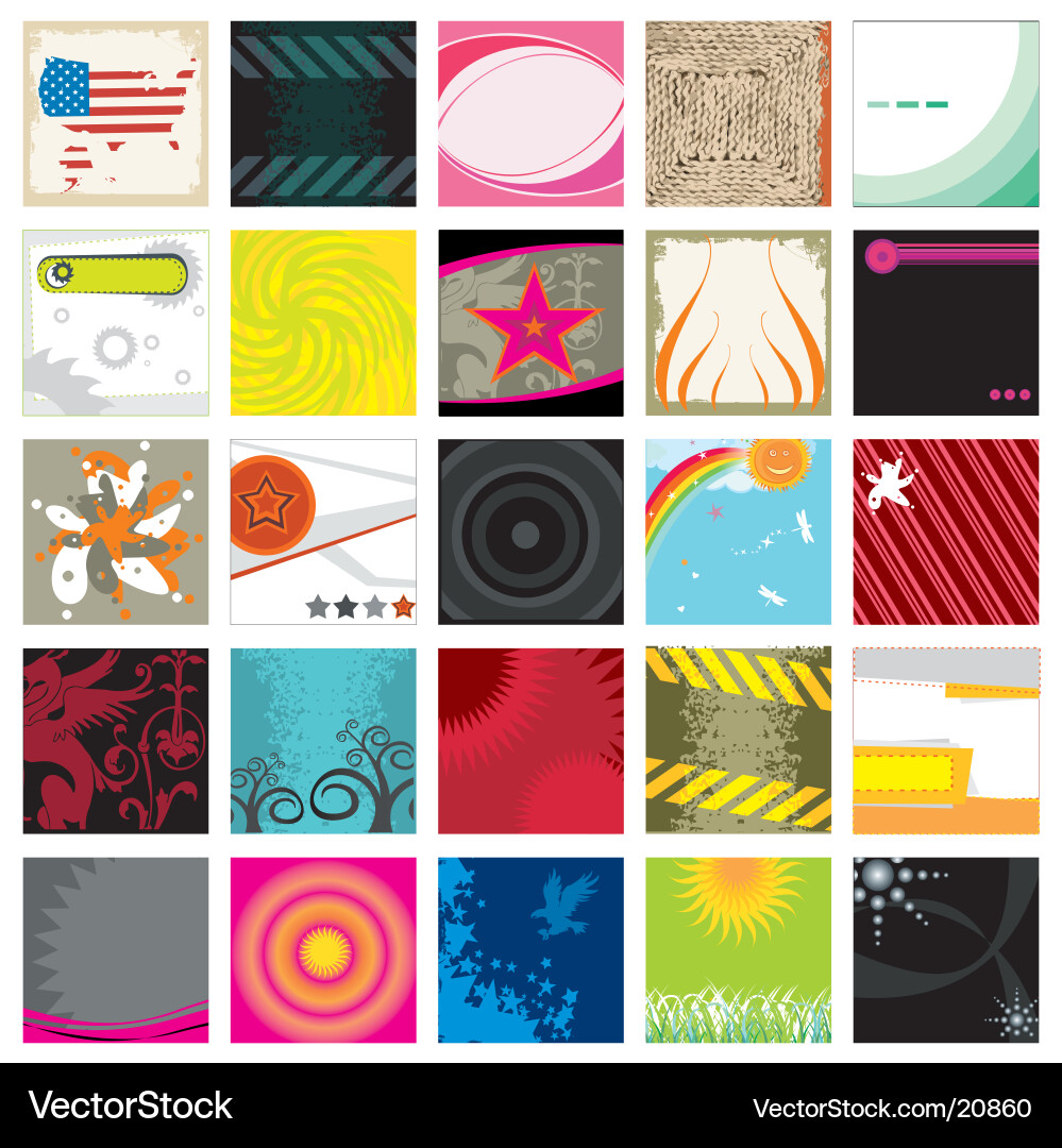 Colorful Circular Patterns vector image