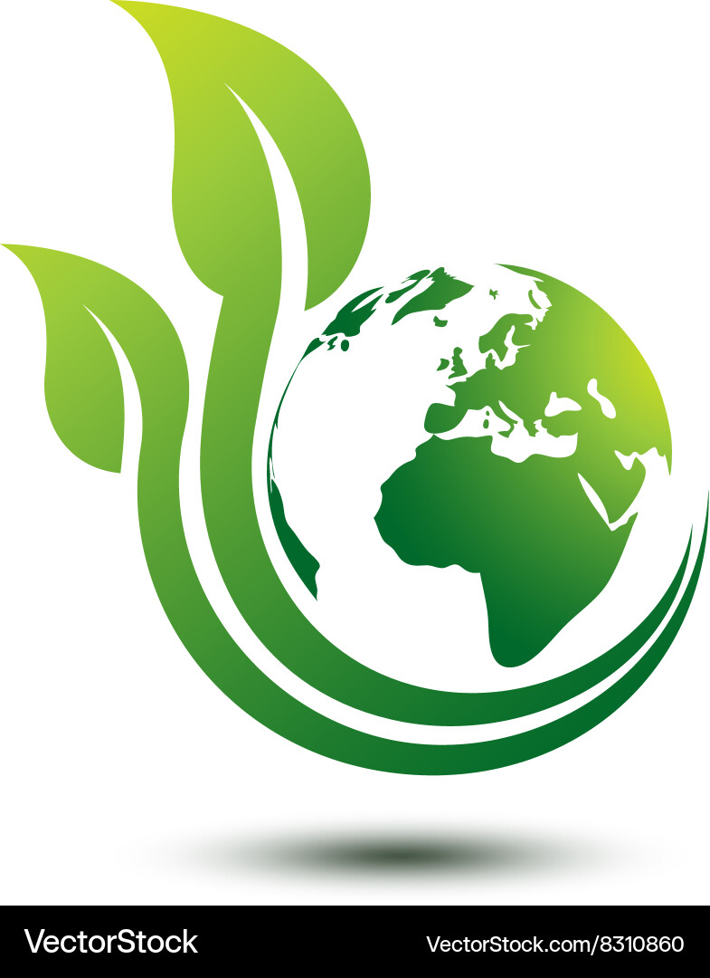 Green earth Royalty Free Vector Image - VectorStock