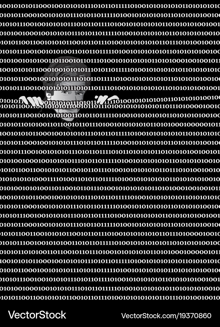 Hacker without a mask vector image