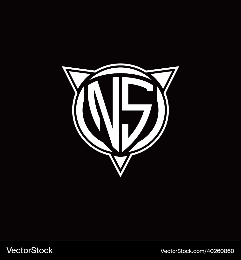 Ns logo monogram isolated with circle shape Ns logo monogram isolated with circle shape vector image