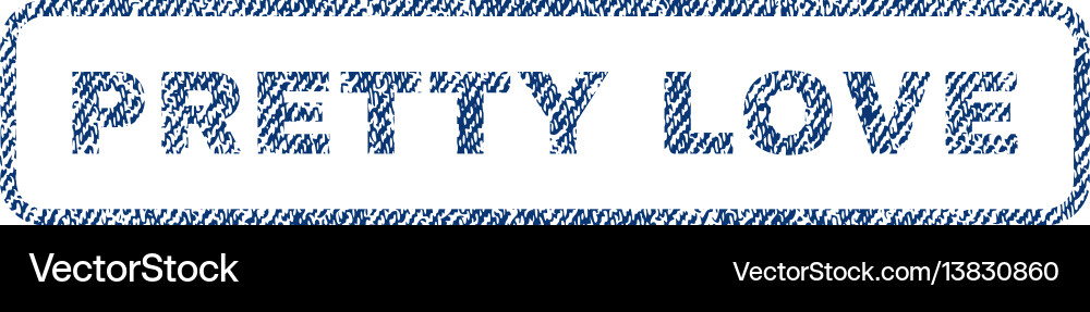 Pretty love textile stamp Royalty Free Vector Image