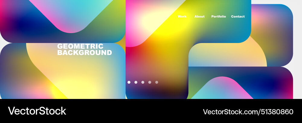 Square internet web page design template Vector Image