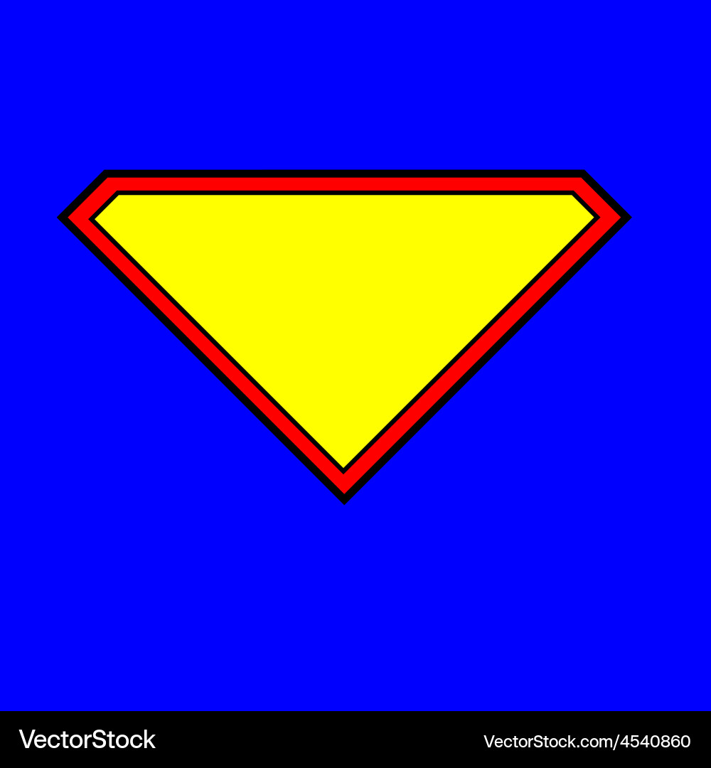 Superman Emblem (4540860) – Royalty-Free Vector | VectorStock, image size:1000x1080