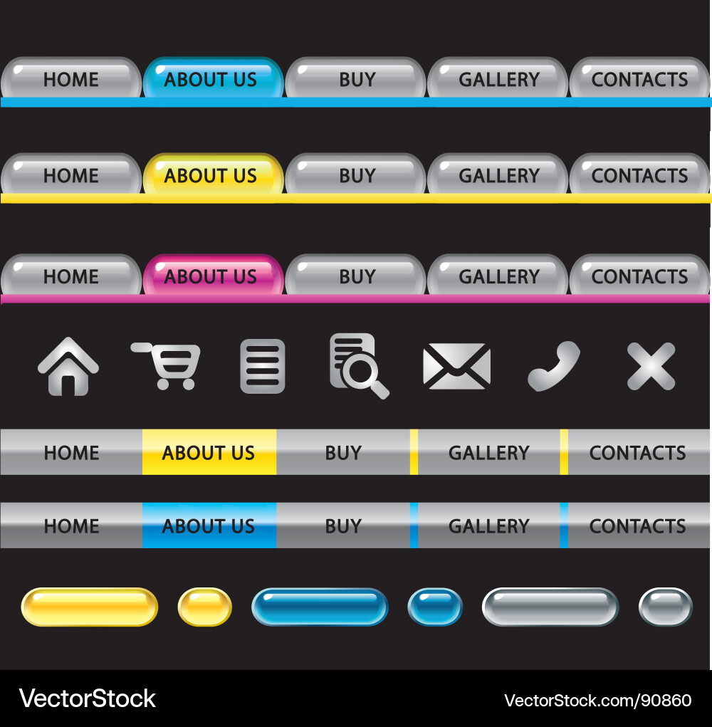 Website Template - Modern Interface Vector Image