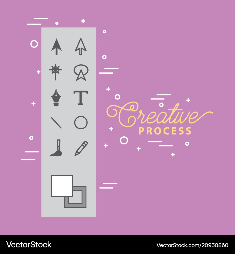 Working process tools vector image
