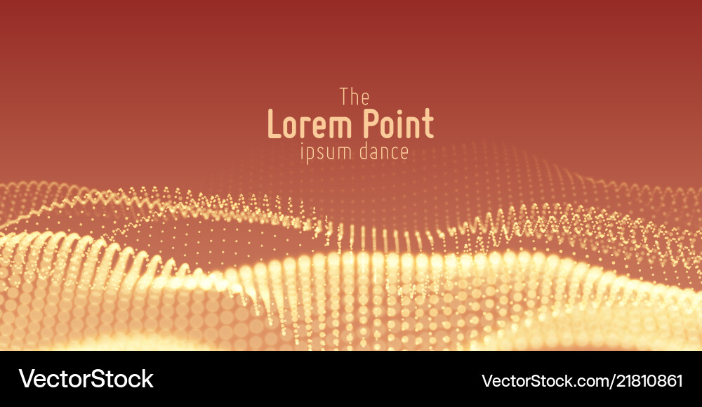 Abstract particle wave points array Abstract particle wave points array vector image