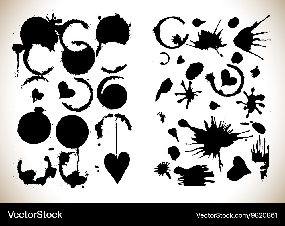 Blobs set isolated on white background vector image