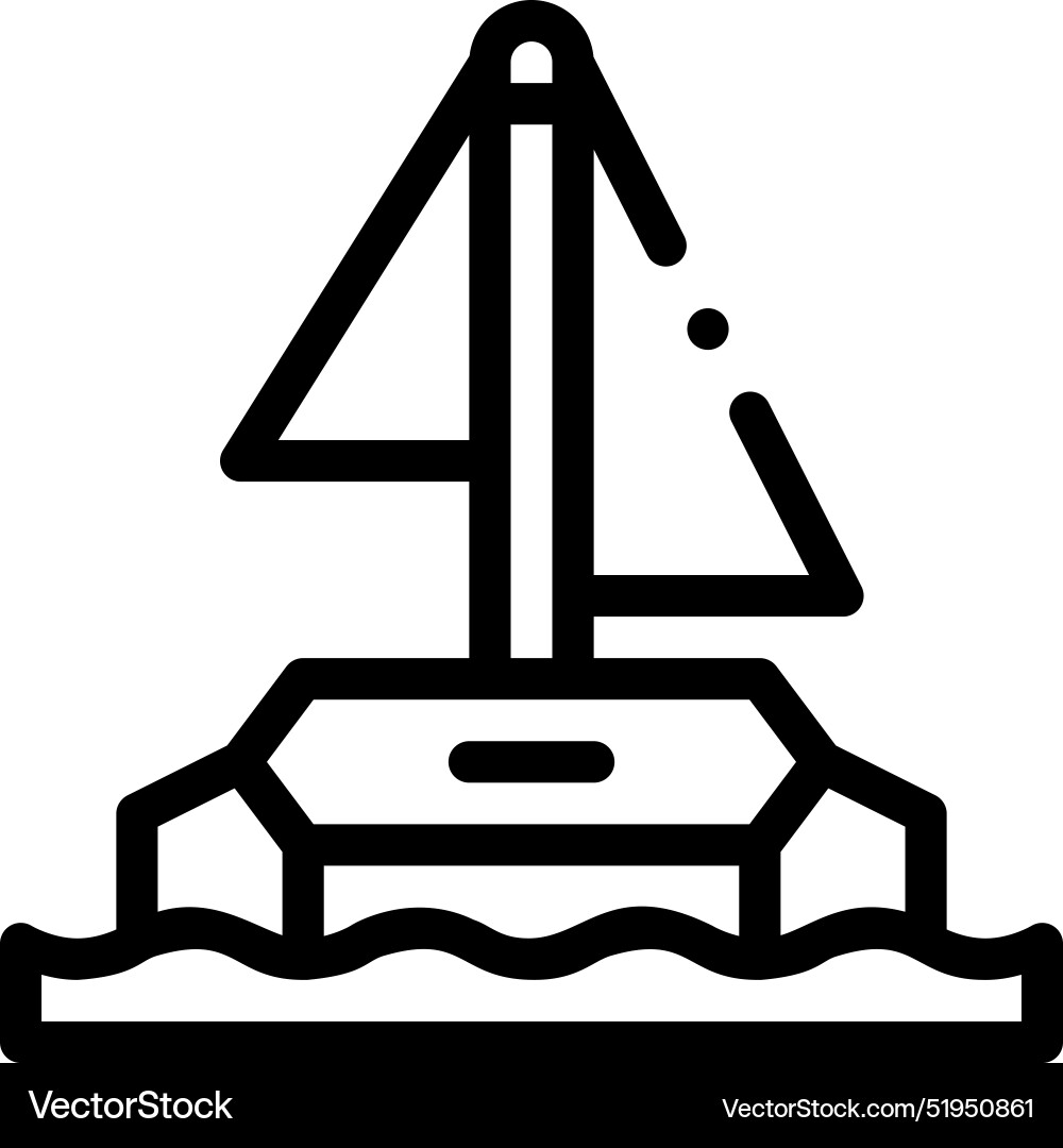 Catamaran icon thin linear style design isolated Catamaran icon thin linear style design isolated vector image