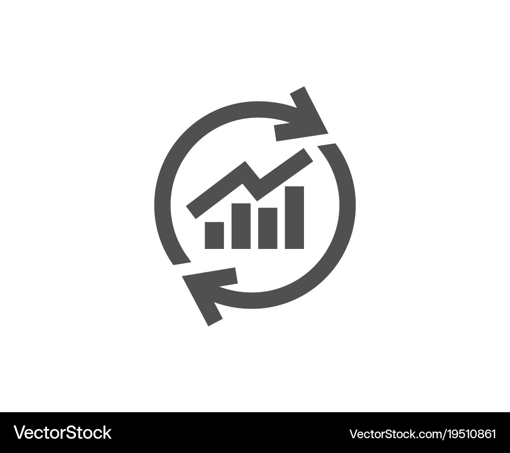 Chart simple icon update report graph sign Vector Image