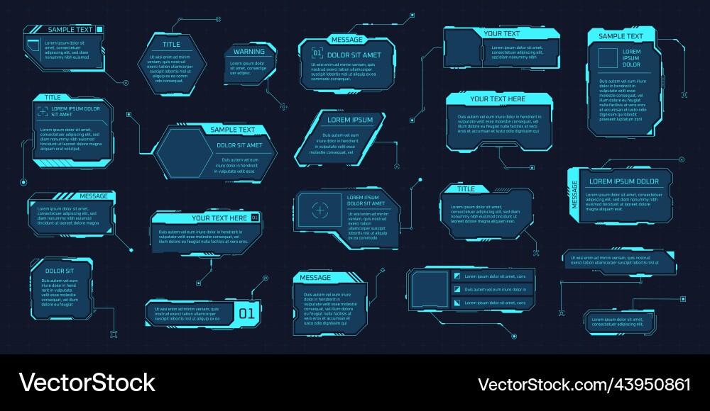 Futuristic Space Callout UI vector image