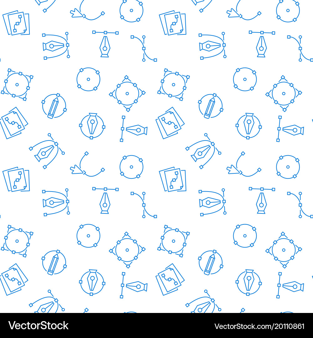Minimalist Pen Pattern Vector Image