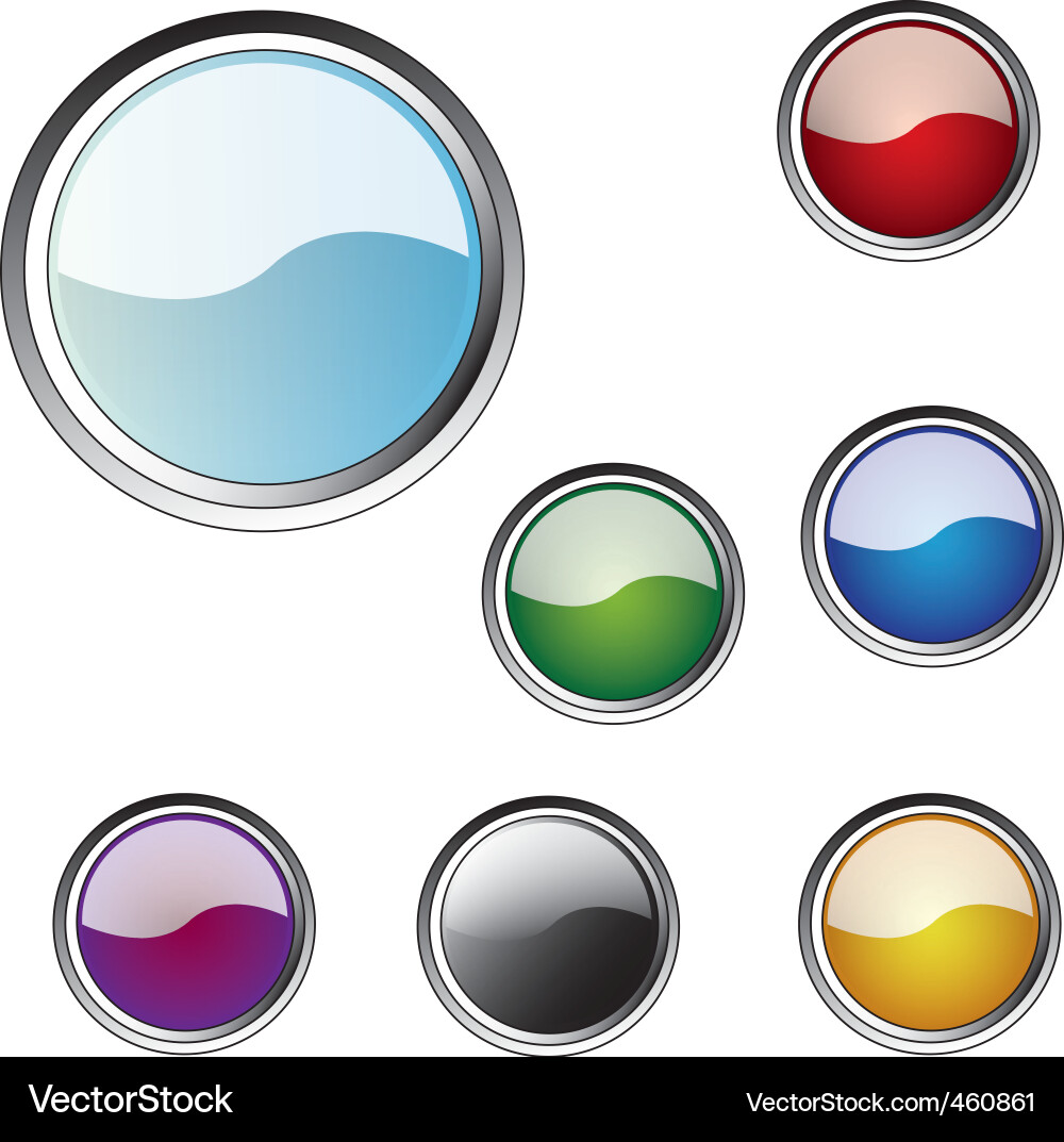 Multicoloured buttons for a web vector image