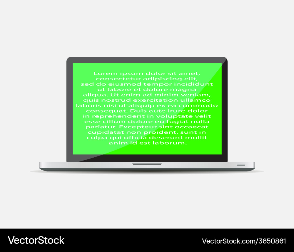 Realistic laptop computer icon notebook vector image