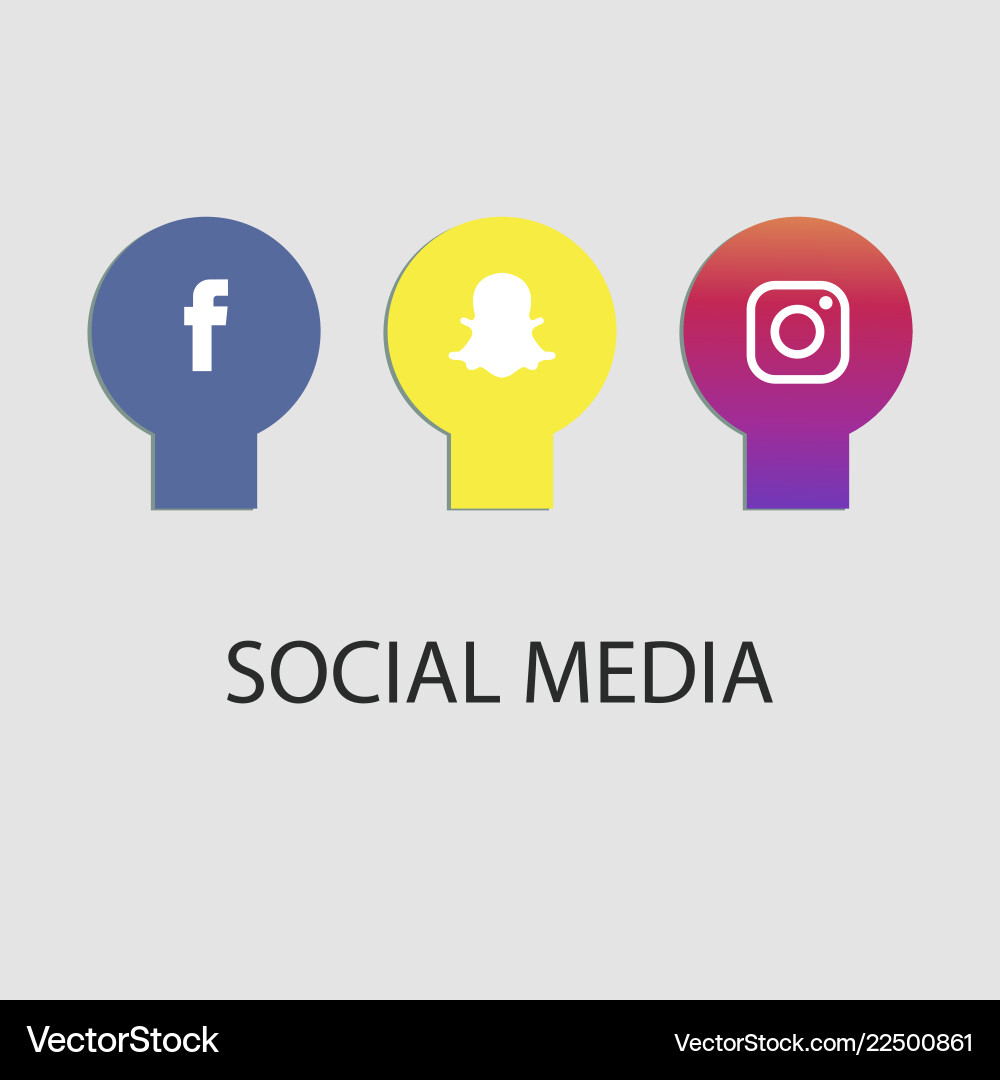 Social media icons facebook icon and instagram Social media icons facebook icon and instagram Vector Image