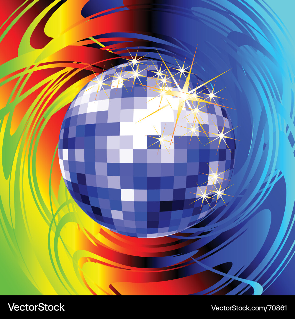 Sparkling Disco Ball Vector Image