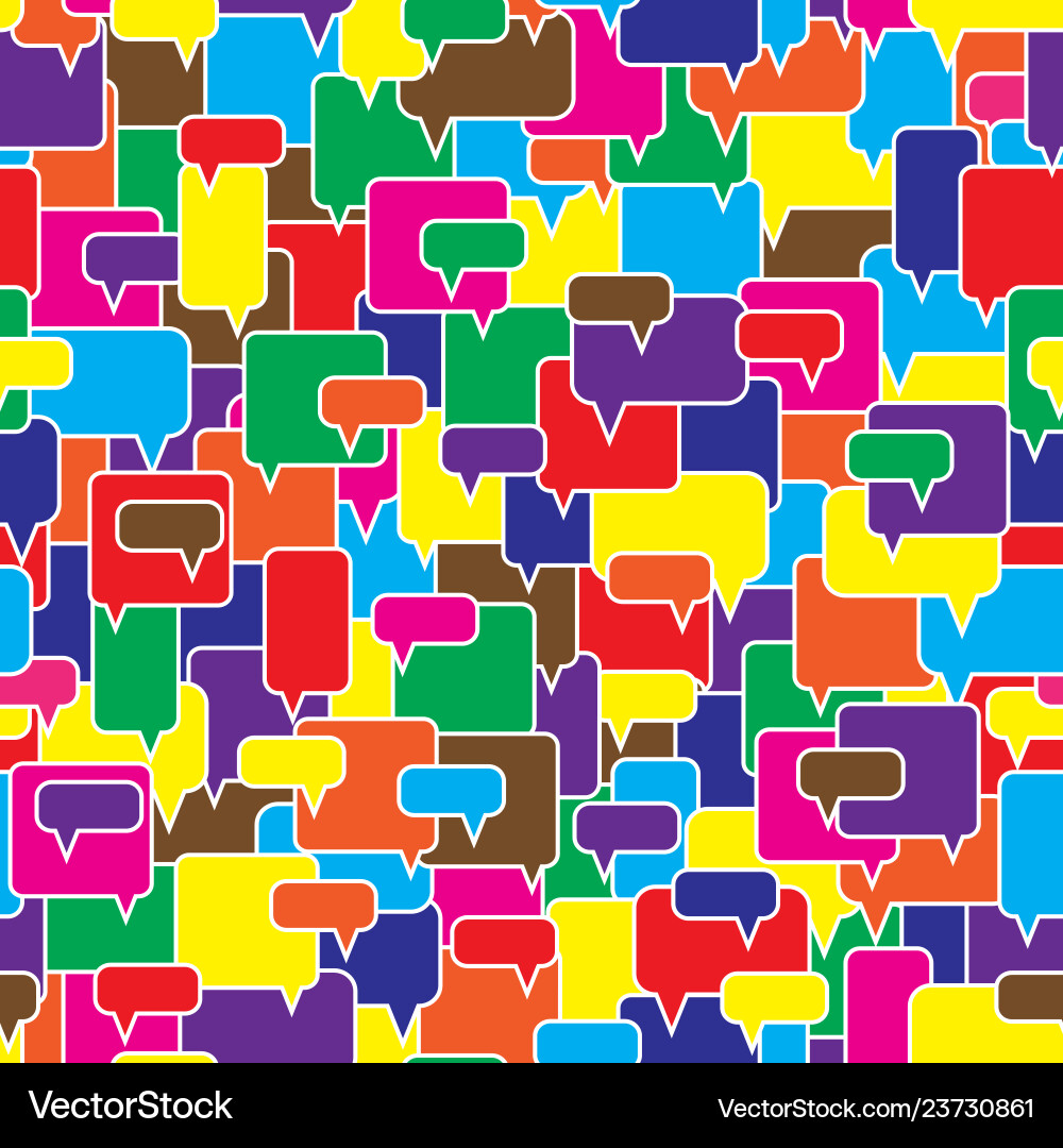 Speech Bubbles Pattern Vector Image