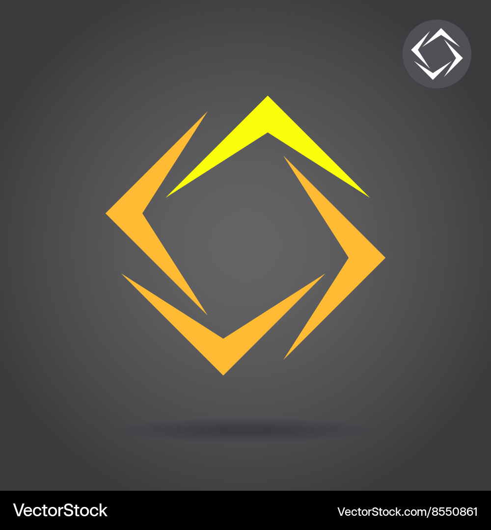 V segmented square vector image